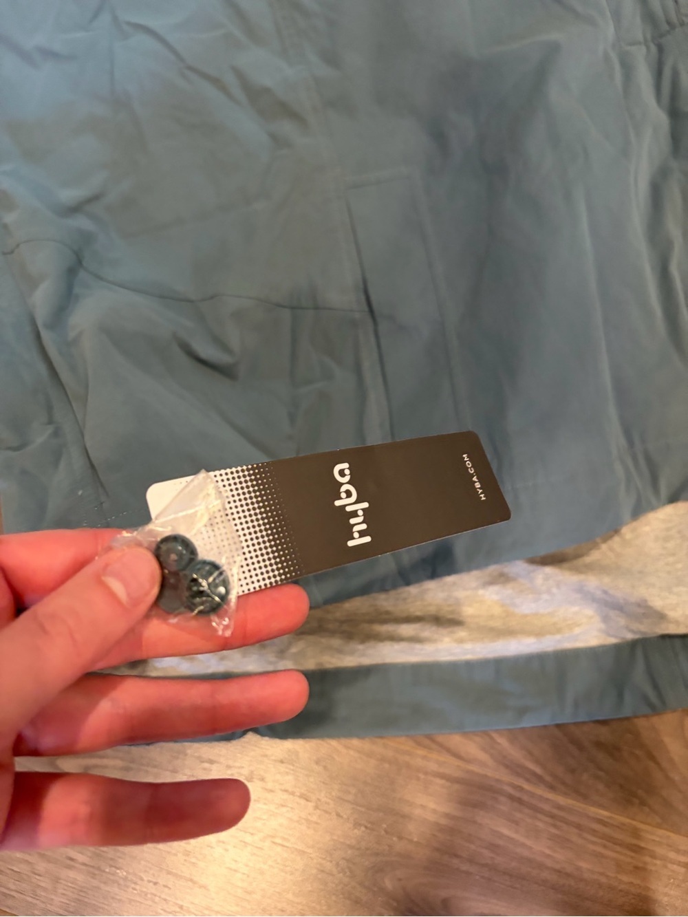 Hyba Teal Hooded Poncho - Picture 4 of 5